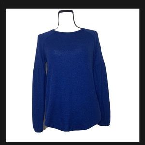 Old Navy Navy Blue Billow Balloon Sleeve Top